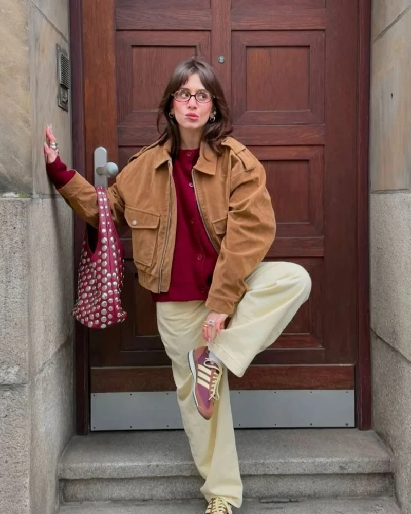 Burgundy, Tan, and Cream From Head to Toe