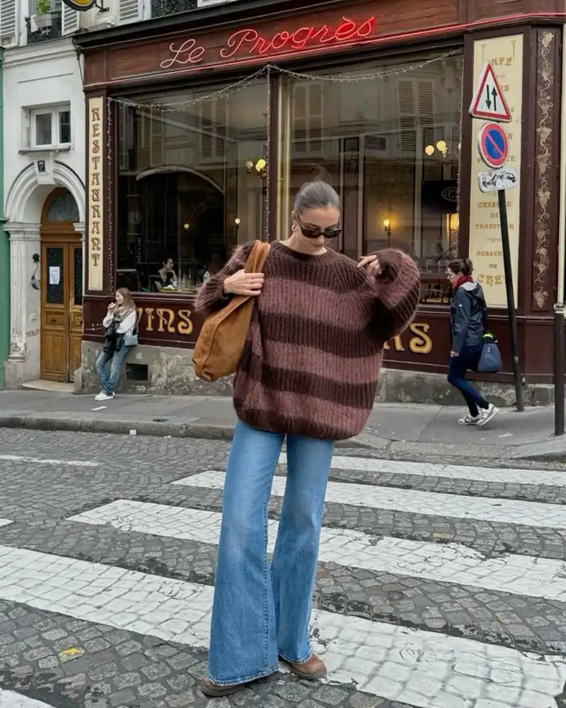 Chunky Knit, Wide Jeans, Zero Effort Cold Weather