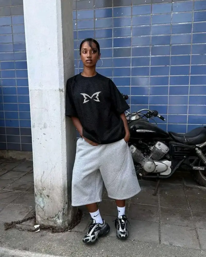 The Mesh Tee + Sweat Shorts Combo