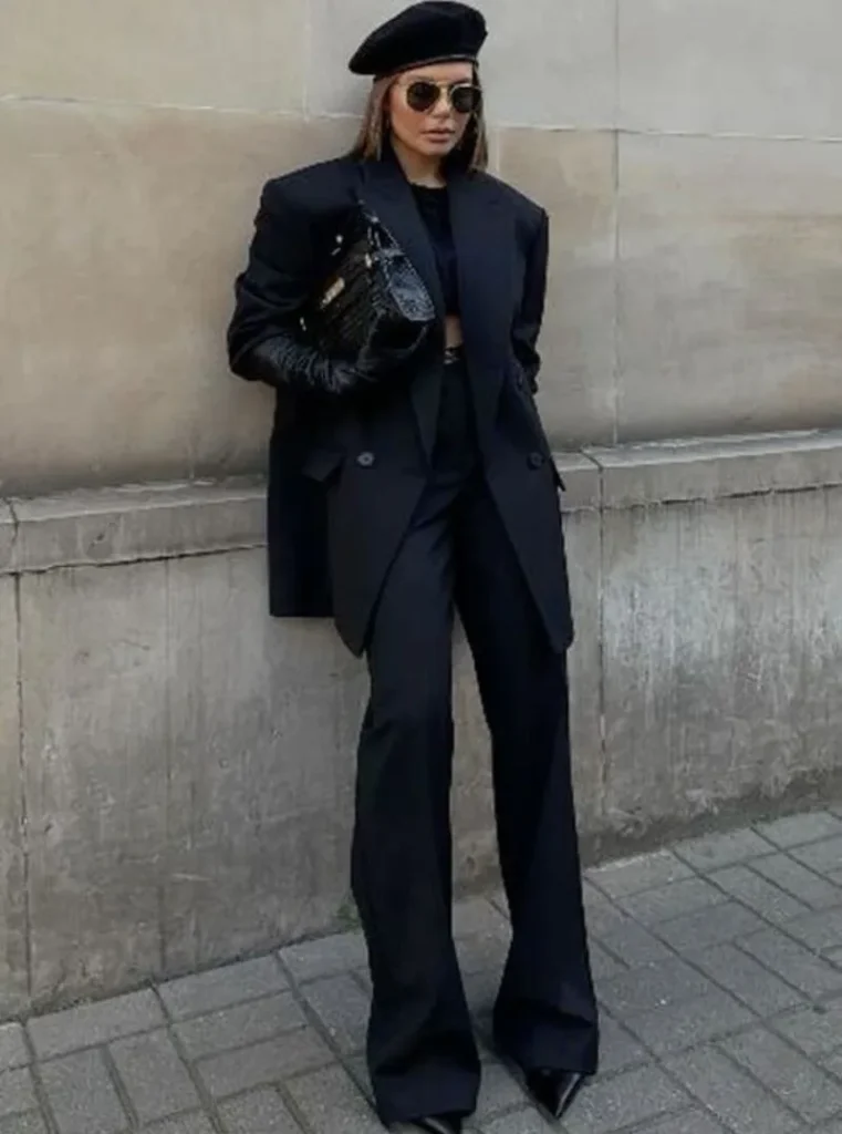 All-Black Beret Look
