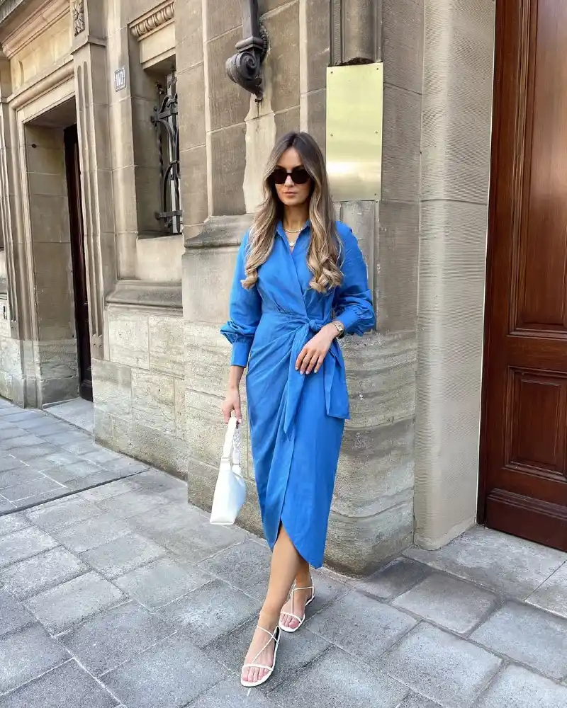 Blue Wrap Dress
