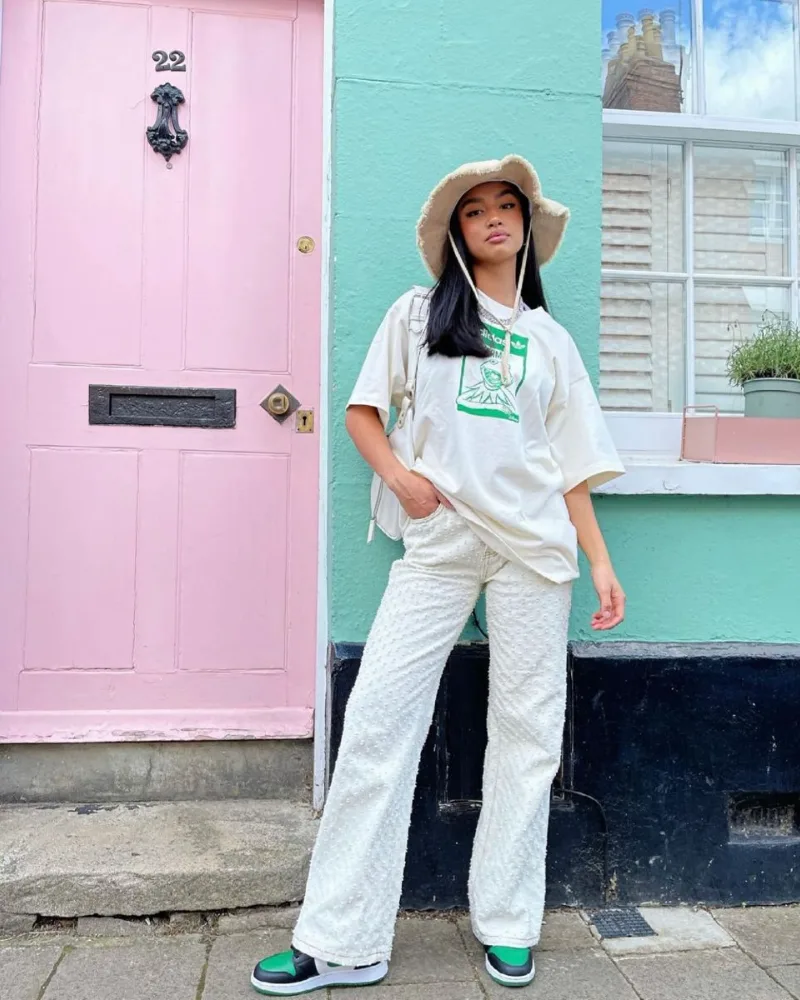 Bucket Hat & Cream Textured Set