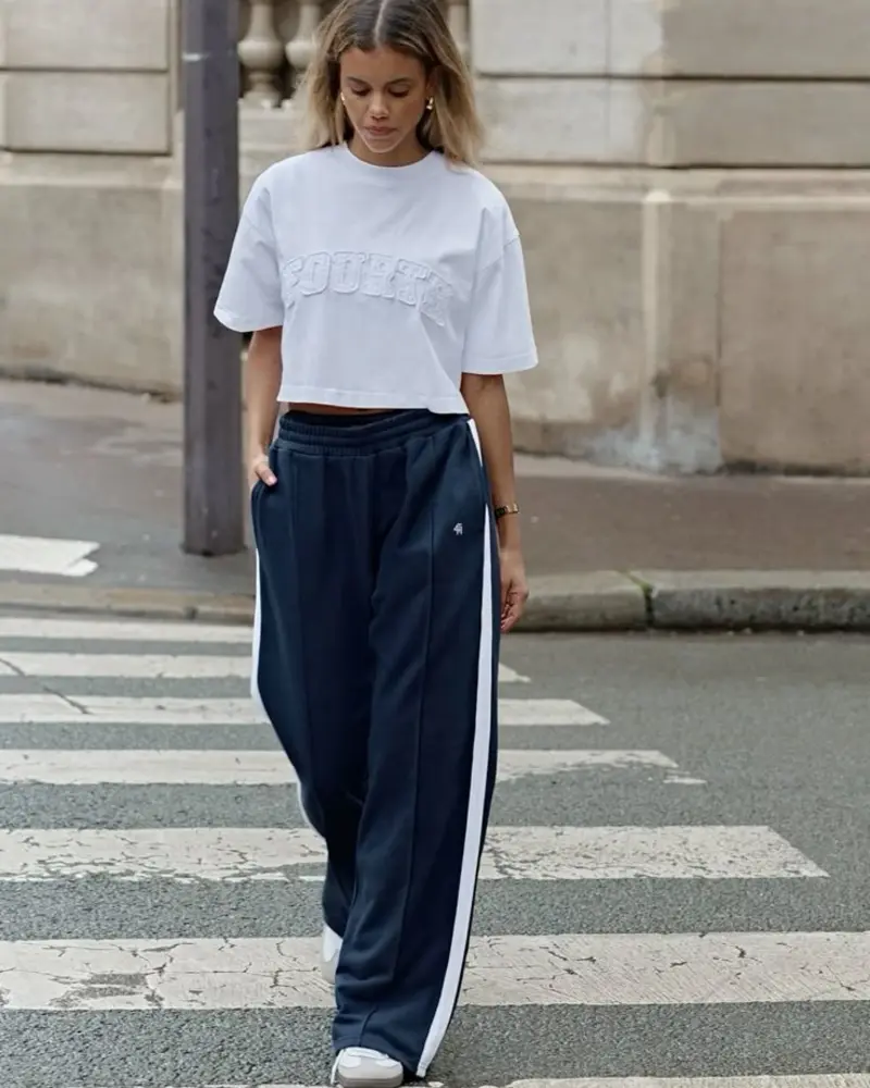 Cropped Tee & Track Pants