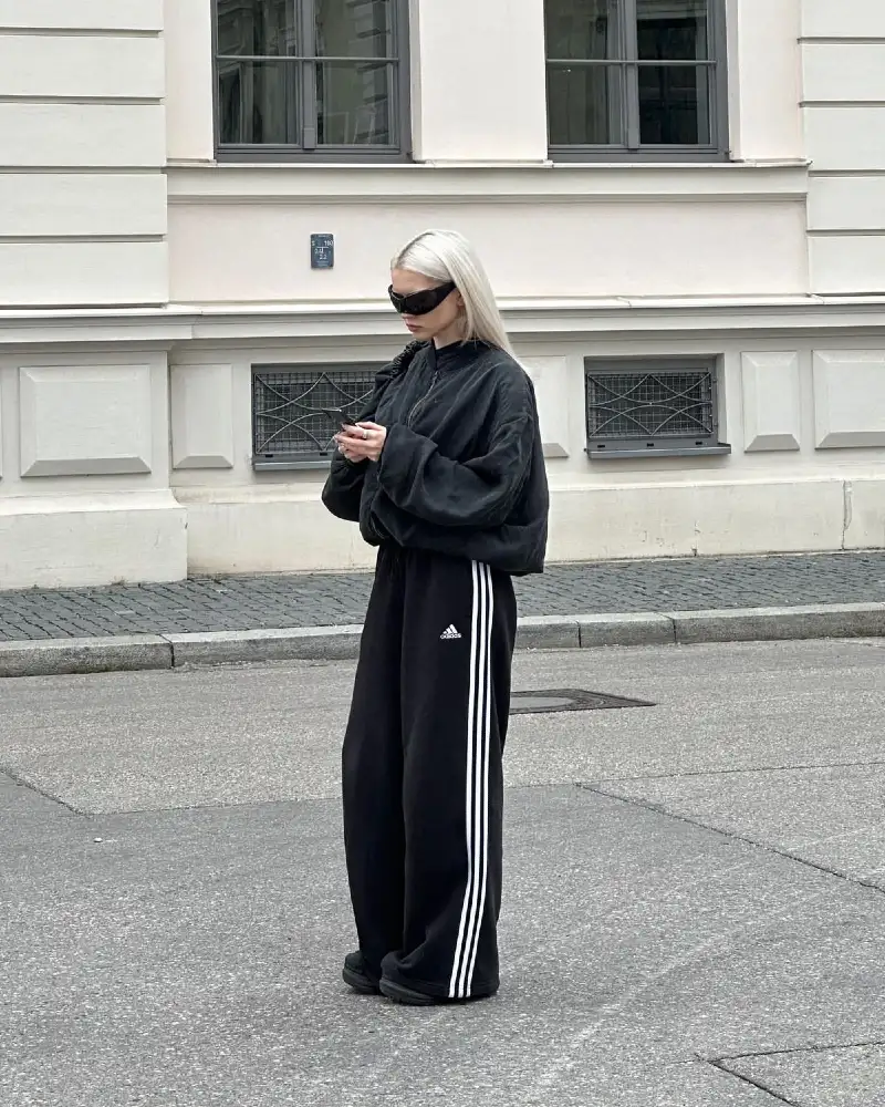 Cropped Track Jacket With Track Pants