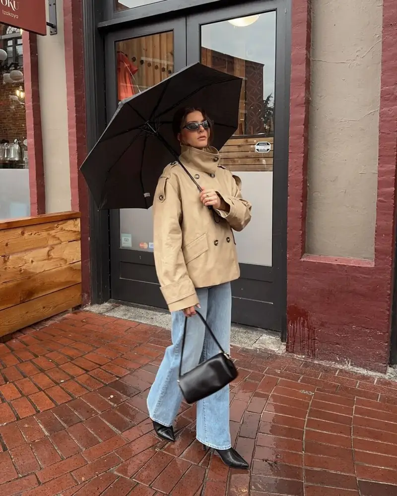Cropped Trench, Brick Backdrop