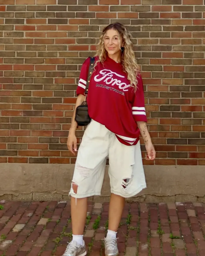  Ford Jersey & Distressed Shorts
