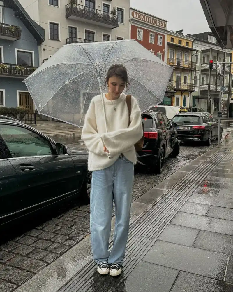Fuzzy Sweater, Candid Rain Shot
