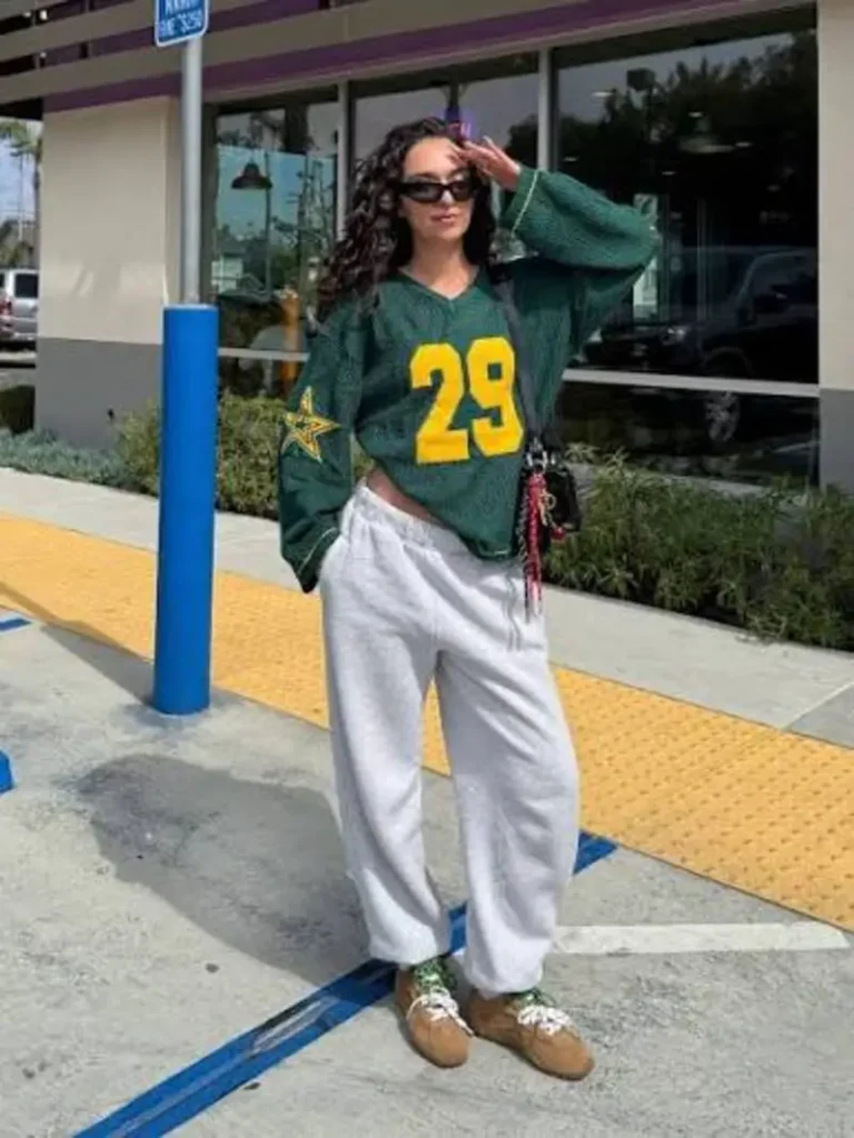Graphic Jersey & Grey Sweatpants
