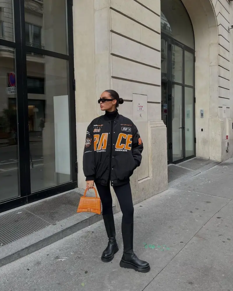Graphic Racing Jacket and Leggings