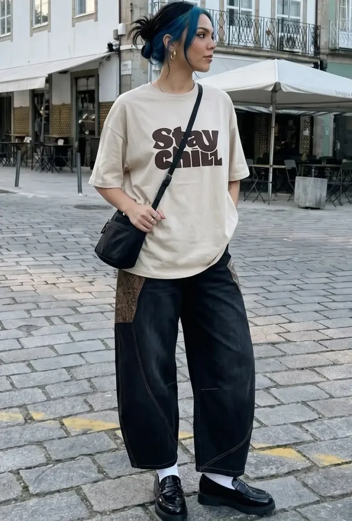 Graphic Tee & Barrel Jeans