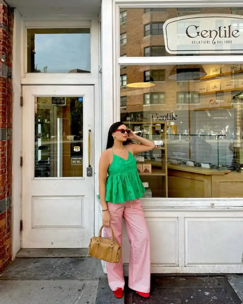 Green Top & Pink Pants