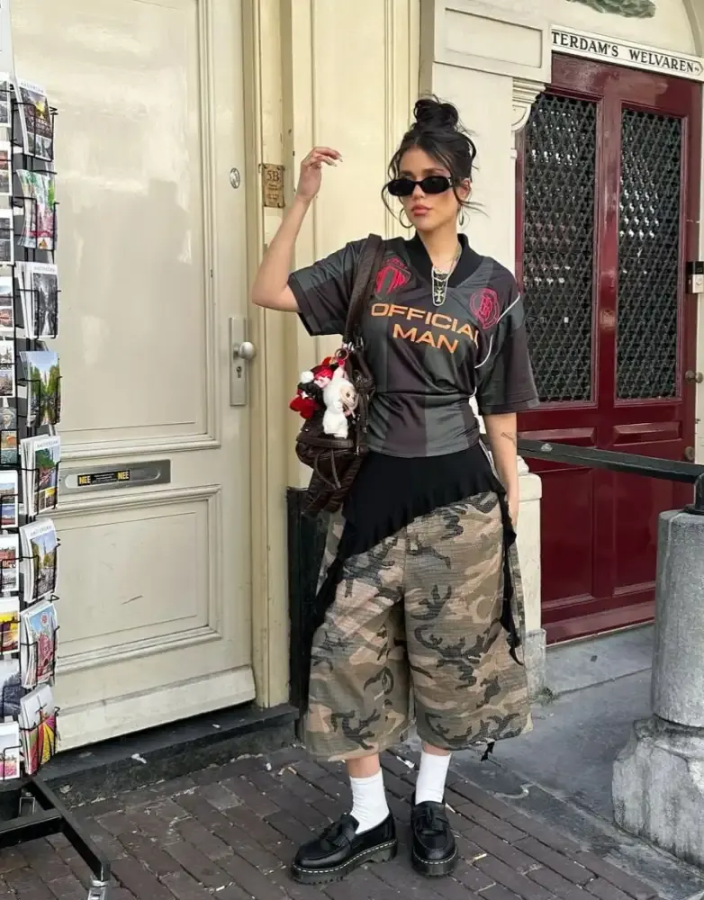 Jersey Top & Camo Culottes