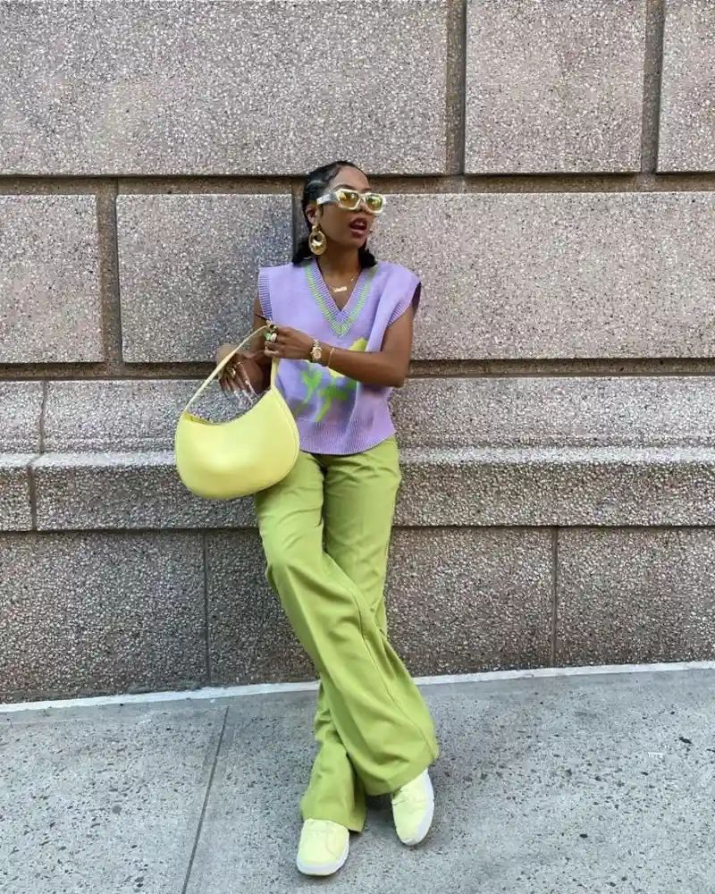 Lavender Vest & Lime Flare