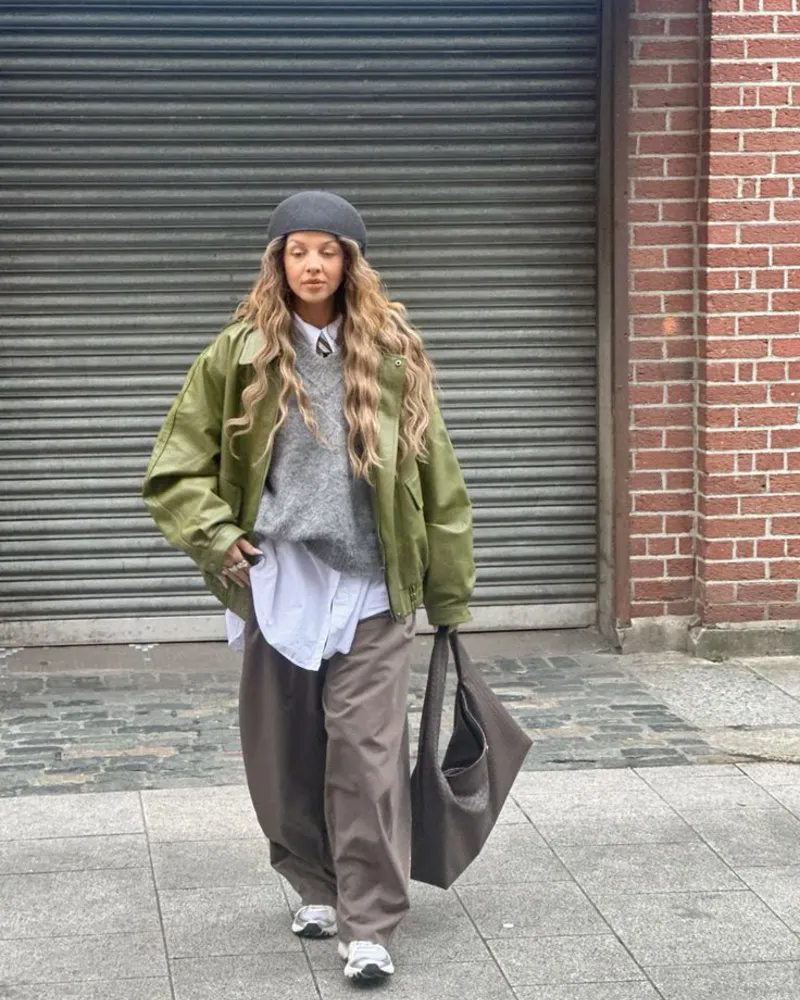  Layered Jacket, Neutral Pants