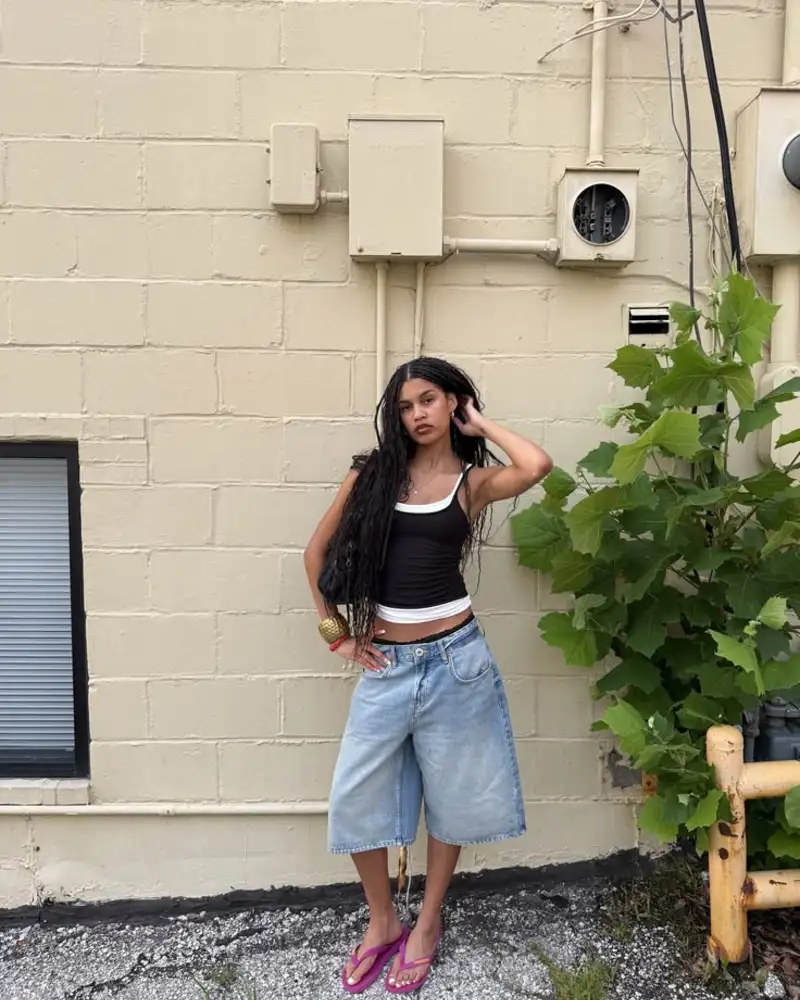 Layered Tanks, Light Denim Culottes