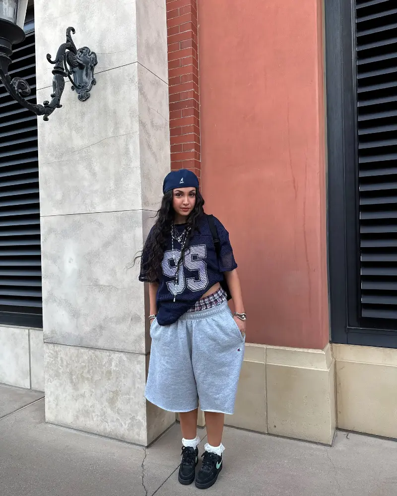 Mesh Jersey + Sweat Shorts