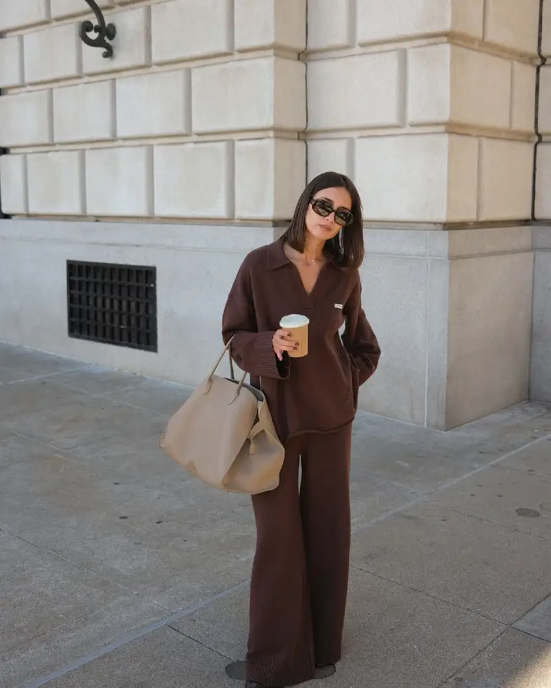 Monochrome Brown Knit Set