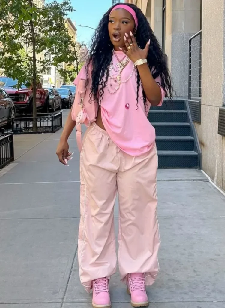 Pink Tee & Pink Cargo