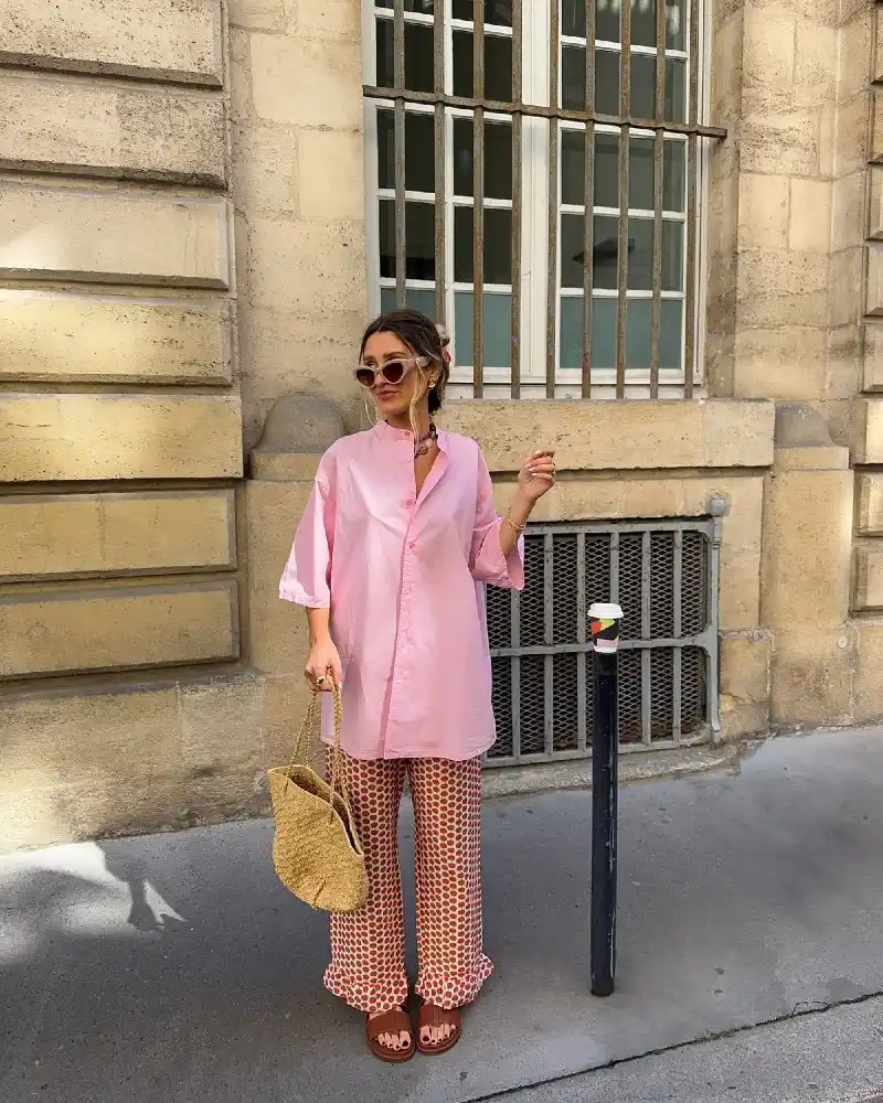 Pink Tunic and Printed Pants