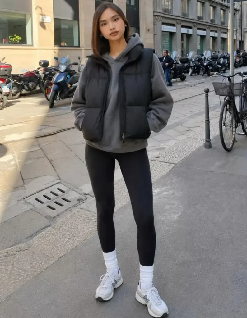 Puffer Vest & Leggings