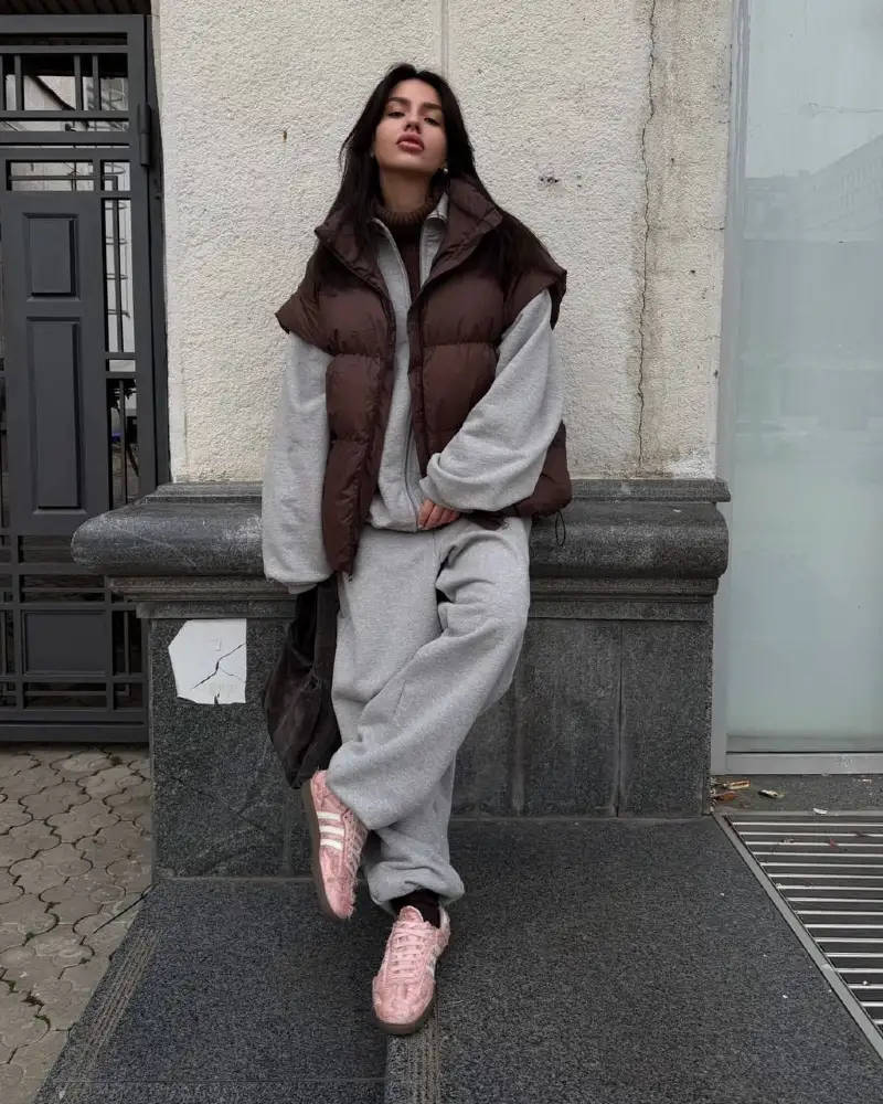 Puffer Vest & Matching Sweatsuit