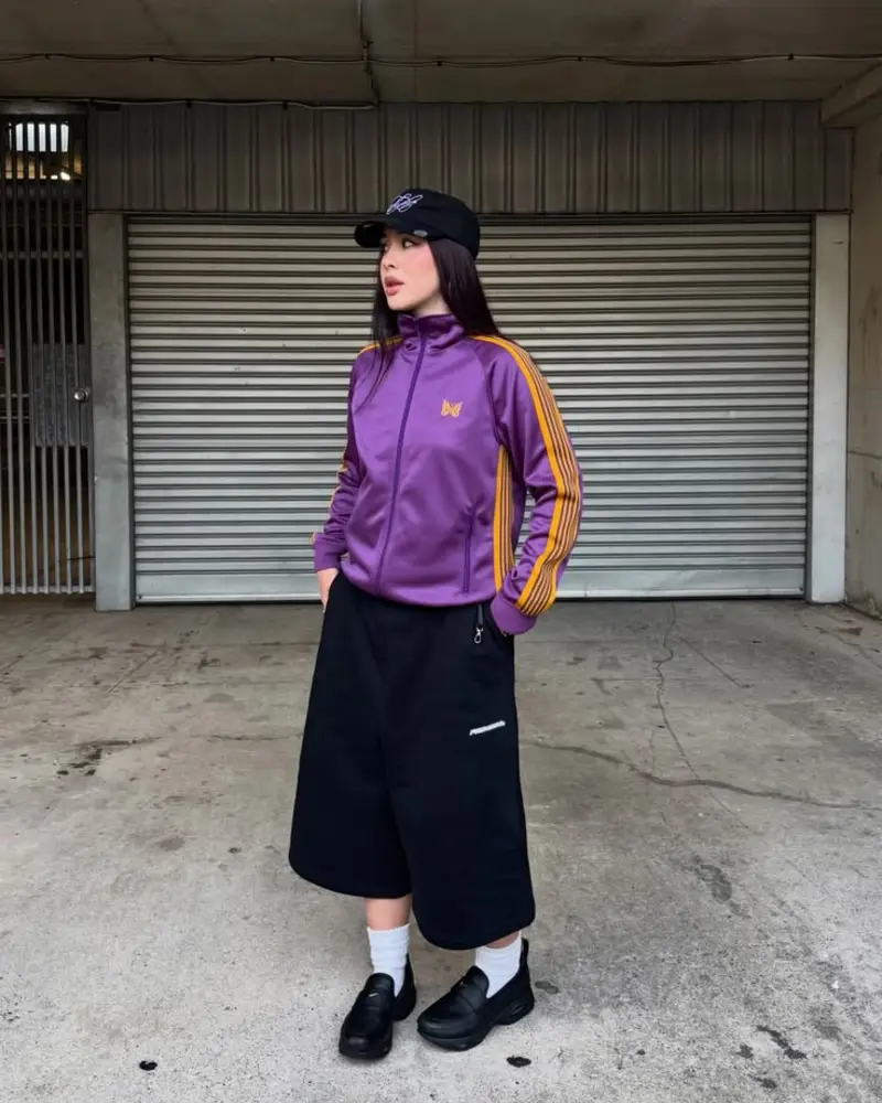 Purple Pop with Utility Shorts