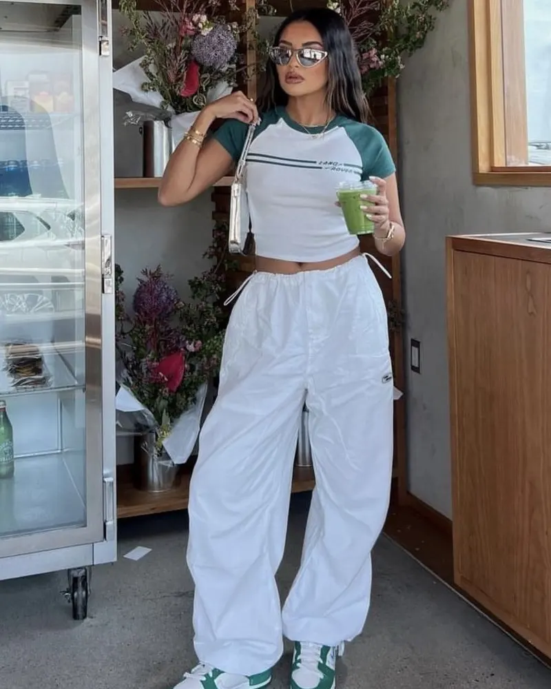 Raglan Tee & Parachute Pants