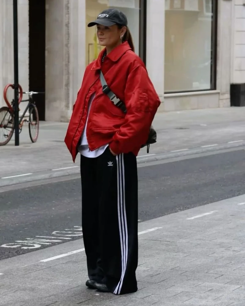 Red Jacket & Track Pants