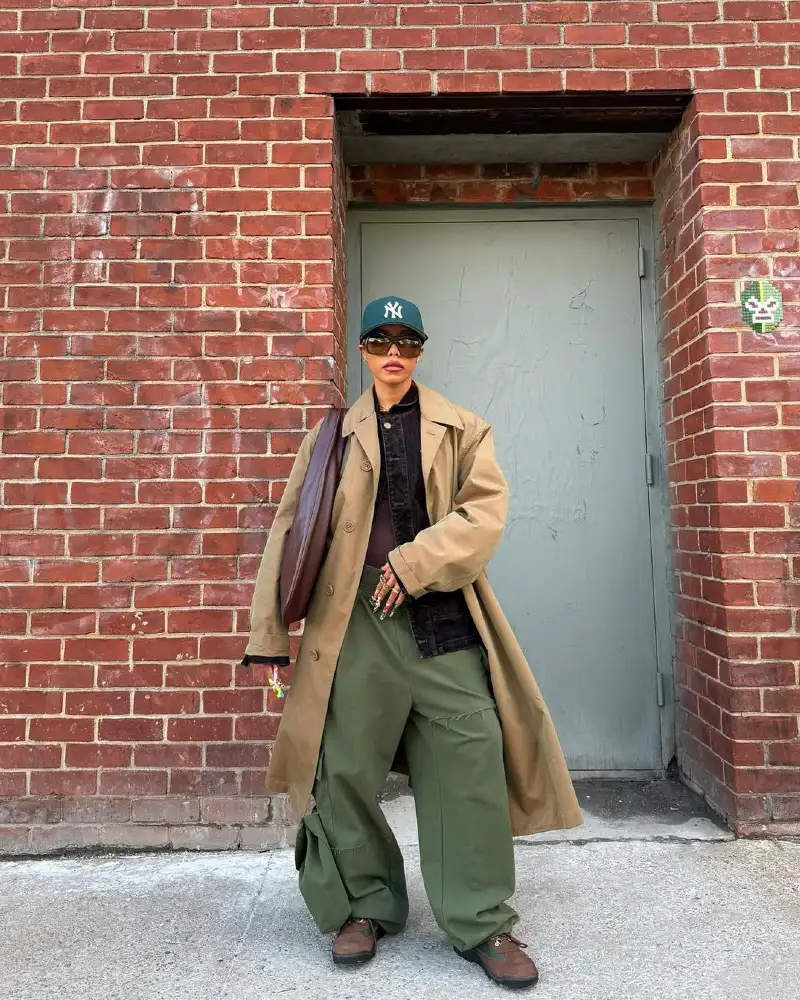 Trench Coat, Cargo Pants