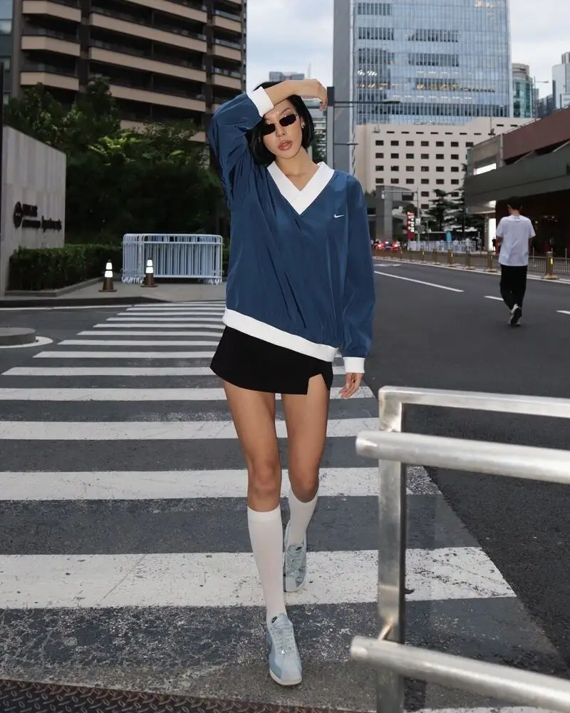 Vintage Pullover + Mini Skirt
