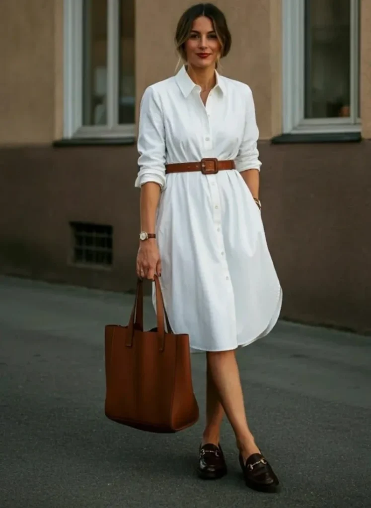 White Shirt Dress, Classic and Uncomplicated