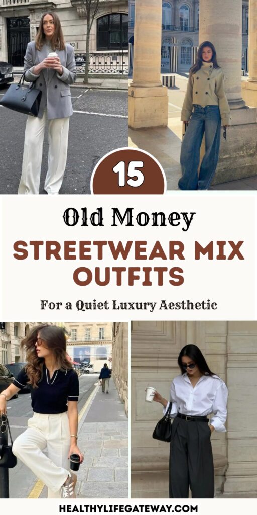 15 Old Money Streetwear Mix Outfits for a Quiet Luxury Aesthetic