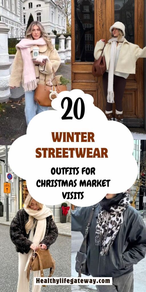 20 Winter Streetwear Outfits for Christmas Market Visits