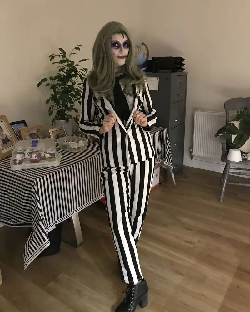 Beetlejuice-Inspired Striped Suit