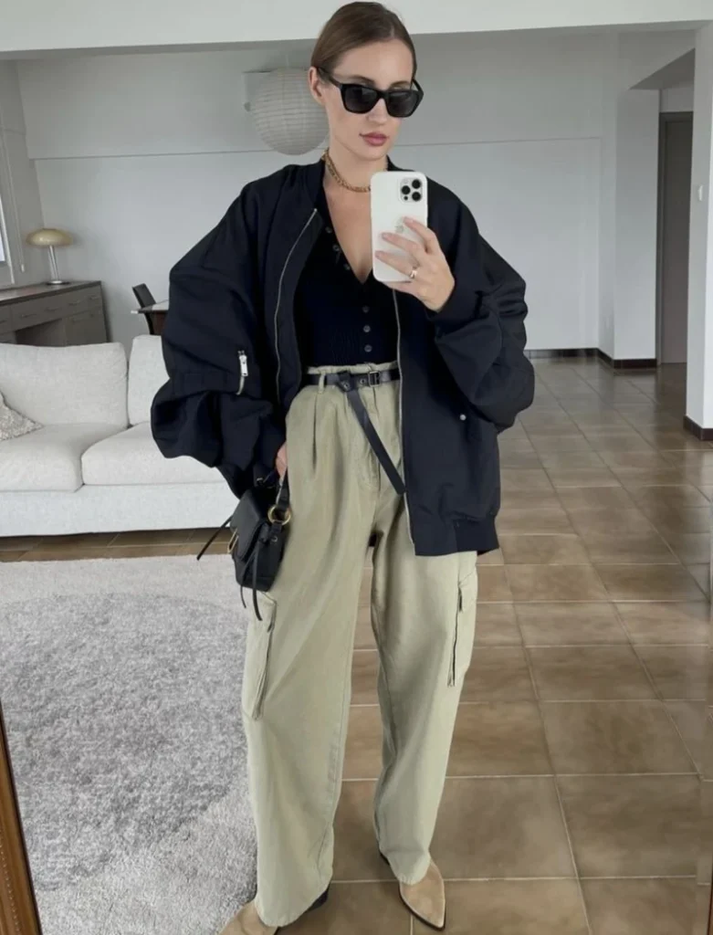 Bomber Jacket With Parachute Trousers