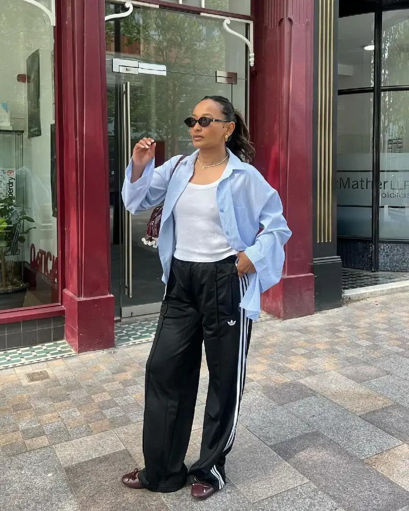 Chambray Shirt & Track Pants