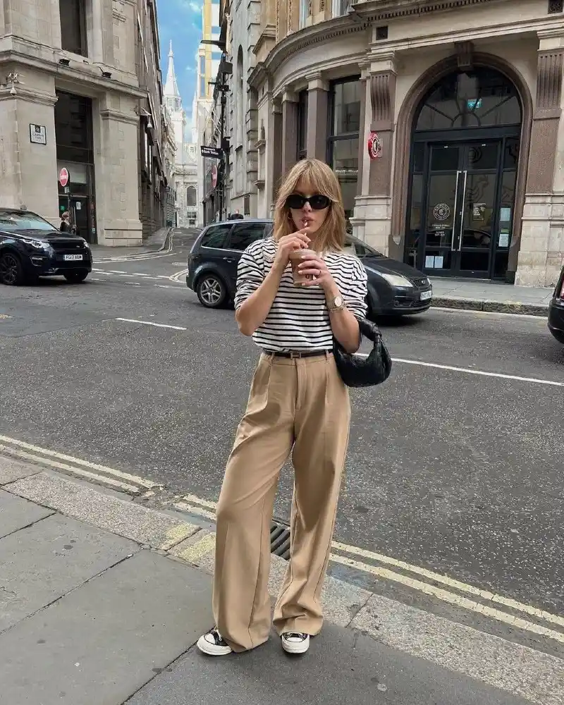 Classic Trousers & Striped Top