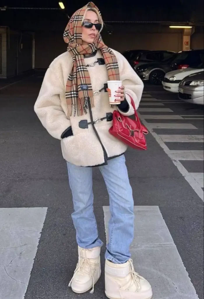 Duffle Coat and Scarf-as-Hood