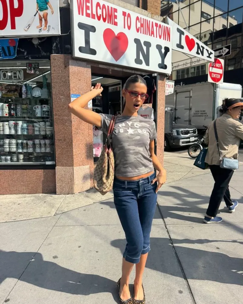 Graphic Tee + Capri Jeans