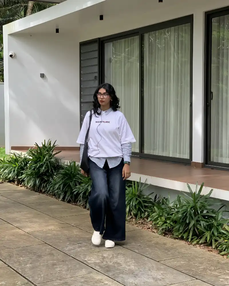  Layered Streetwear with a Preppy Twist