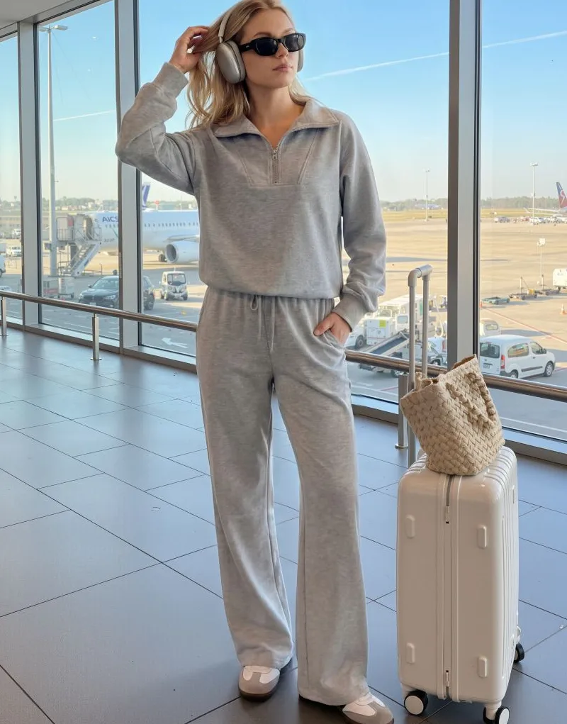 Matching Grey Half-Zip Set