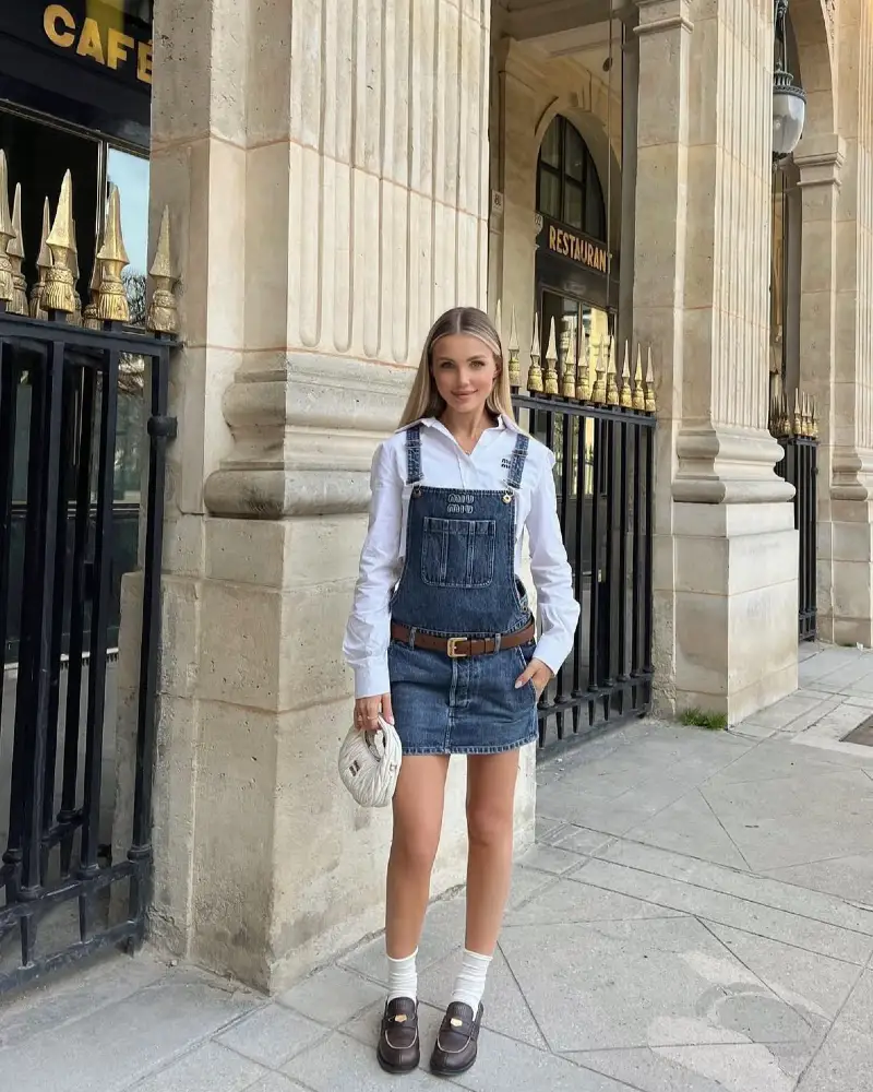Miu Miu Denim Overall Skirt