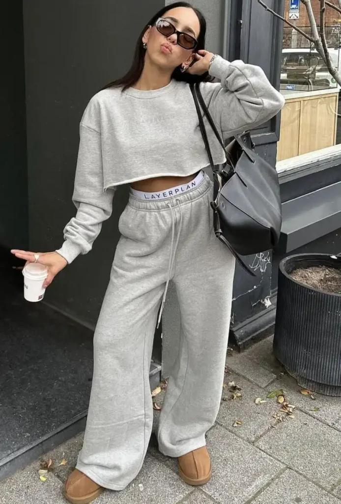 Monochrome Grey Sweat Set