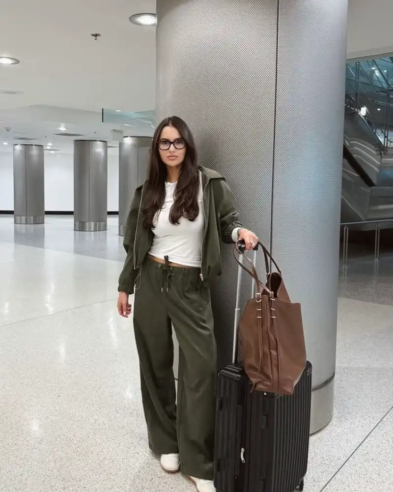 Olive Utility Jacket & Drawstring Pants