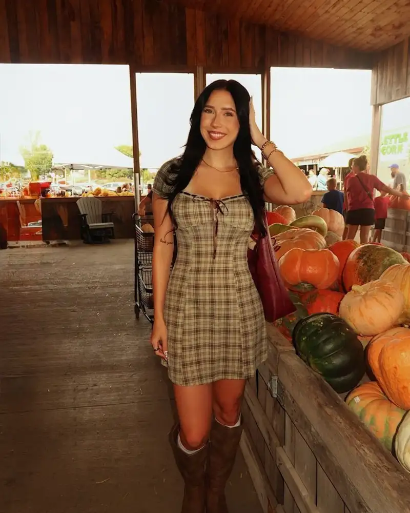 Plaid Tie-Front Mini Dress