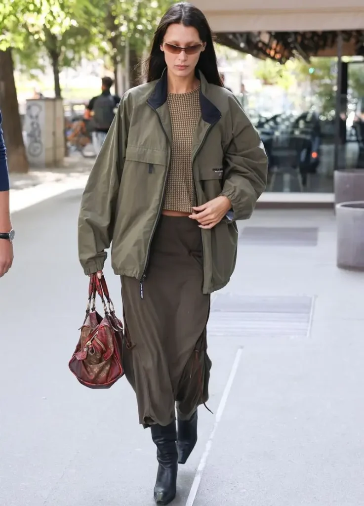 Utility Jacket With a Cargo Maxi Skirt