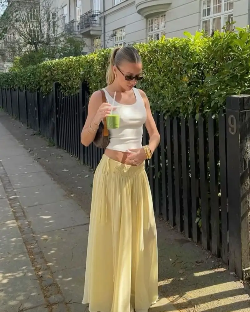 Yellow Maxi Skirt & Tank