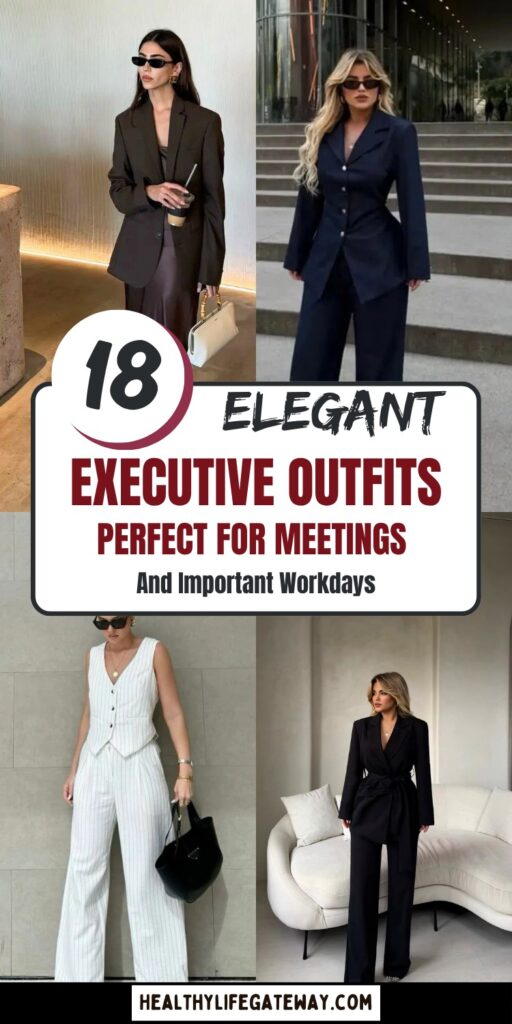 18 Elegant Executive Outfits Perfect for Meetings and Important Workdays