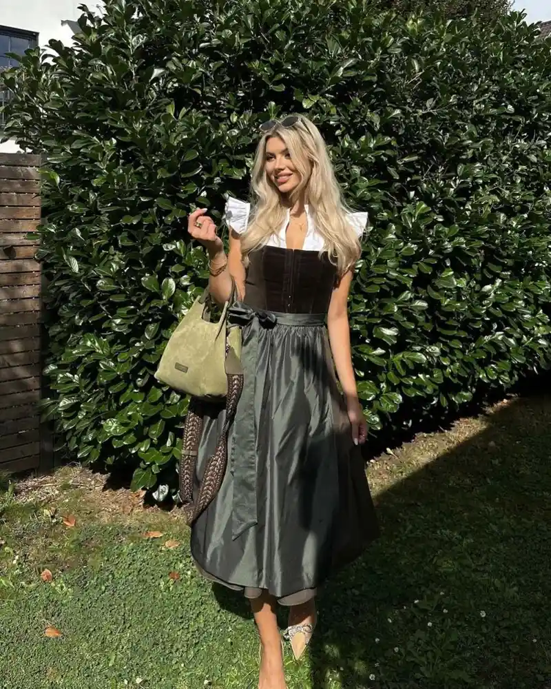 Brown Bodice and Olive Skirt