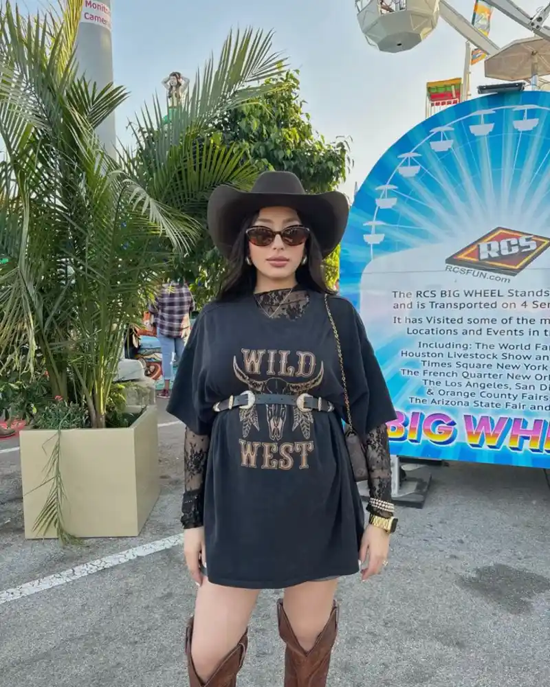 Graphic Tee + Lace Sleeves